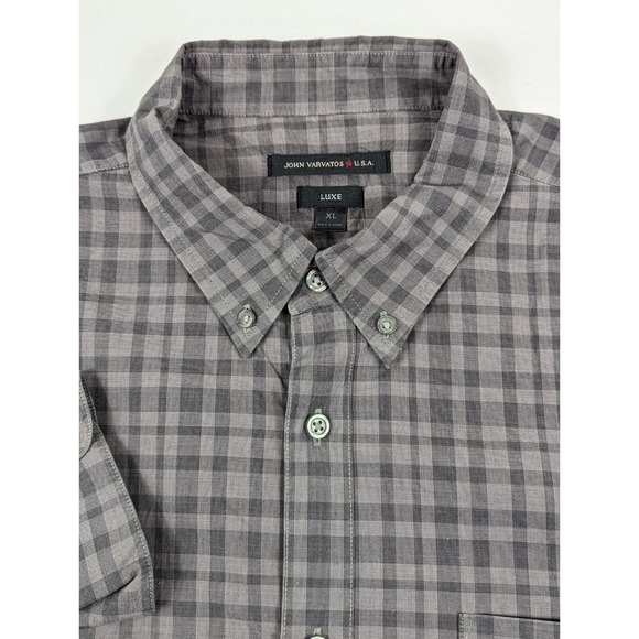 Size‎ XL John Varvatos Button Down Shirt Mens Gray Casual Long Sleeve USA - Picture 5 of 9